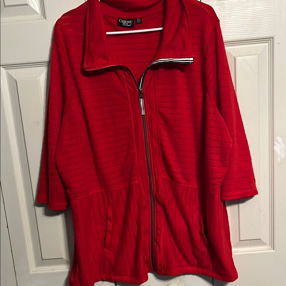 Red Zip-Up Jacket